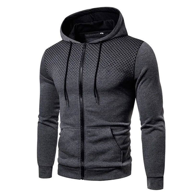 Xavero | Gradient Print Zip Up Hoodie