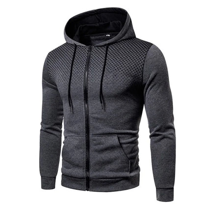 Xavero | Gradient Print Zip Up Hoodie