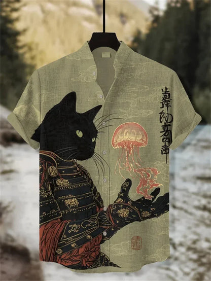 Breccan | Vintage Japanese Graphic Button Shirt