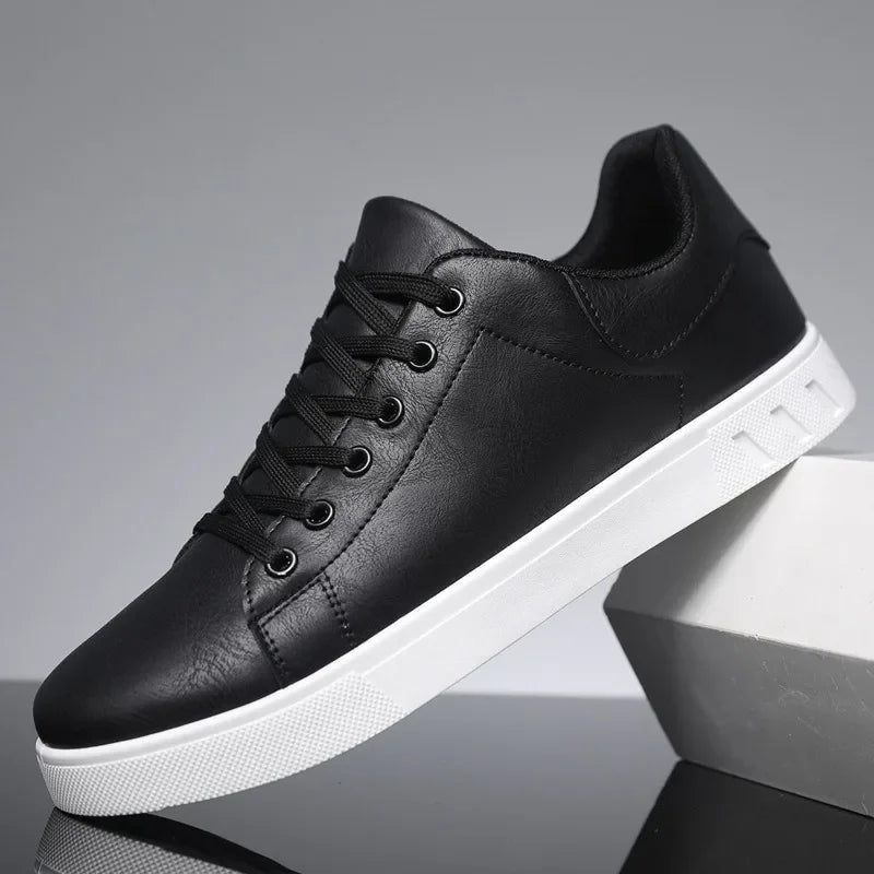Callum | Casual Leather Lace Up Trainers