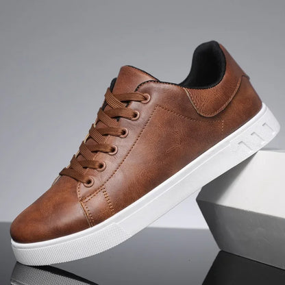 Callum | Casual Leather Lace Up Trainers