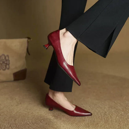 Adalyn | Elegant Pointed Toe Kitten Heels