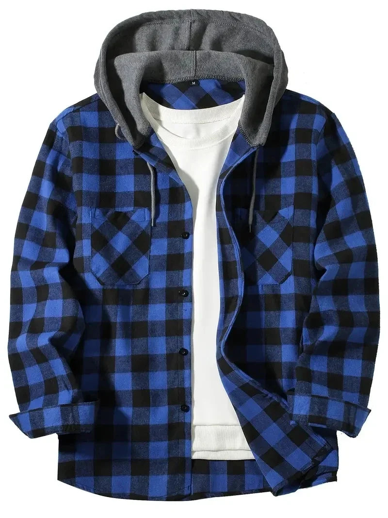 Perrick | Plaid Hooded Casual Jacket