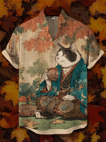Breccan | Vintage Japanese Graphic Button Shirt