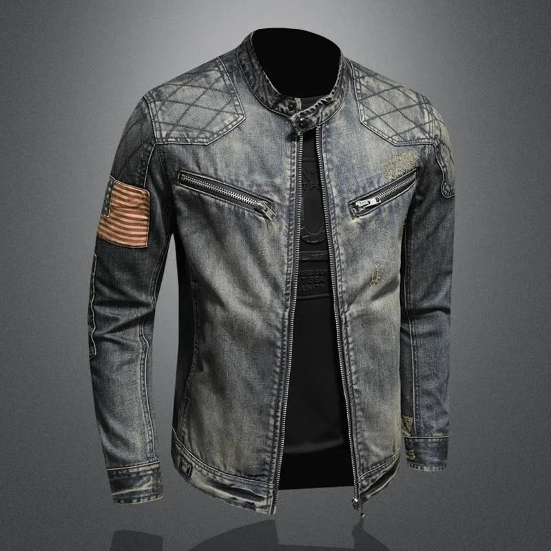 Zyvarek | Vintage Moto Denim Jacket