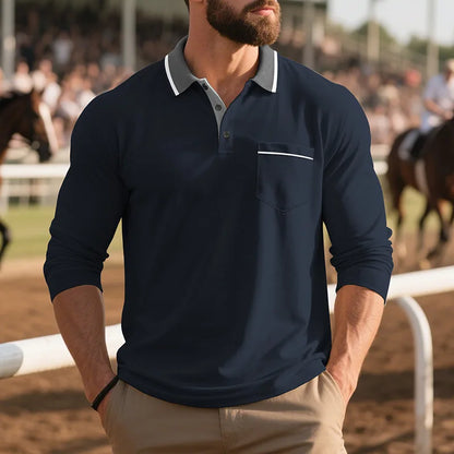 Kendrix | Long Sleeve Pocket Polo Shirt