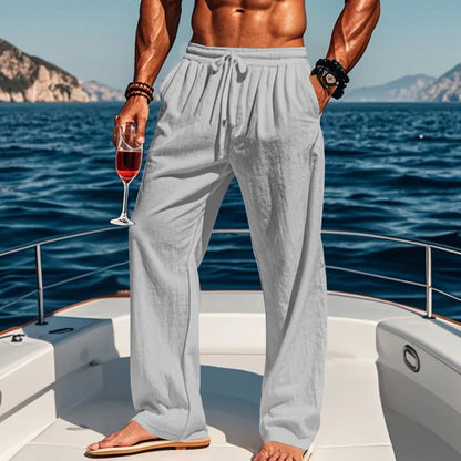 Caspian | Drawstring Relaxed Linen Trousers