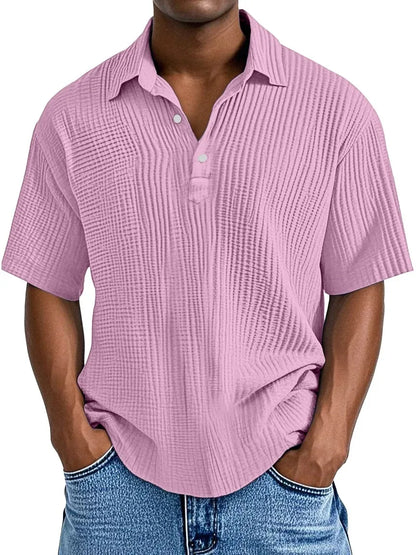 Fletcher | Textured Polo Collar Shirt