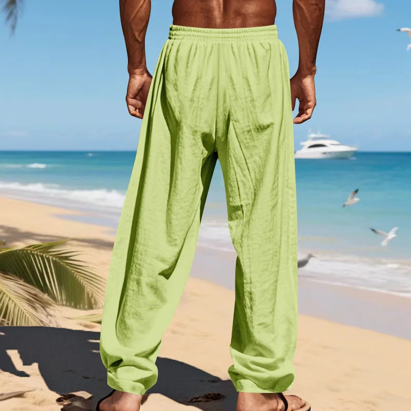 Caspian | Drawstring Relaxed Linen Trousers