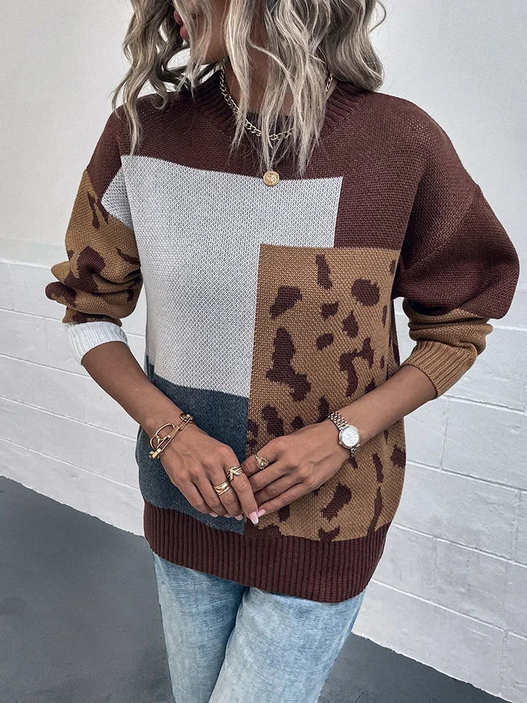 Wrenley | Soft Patchwork Knit Pullover