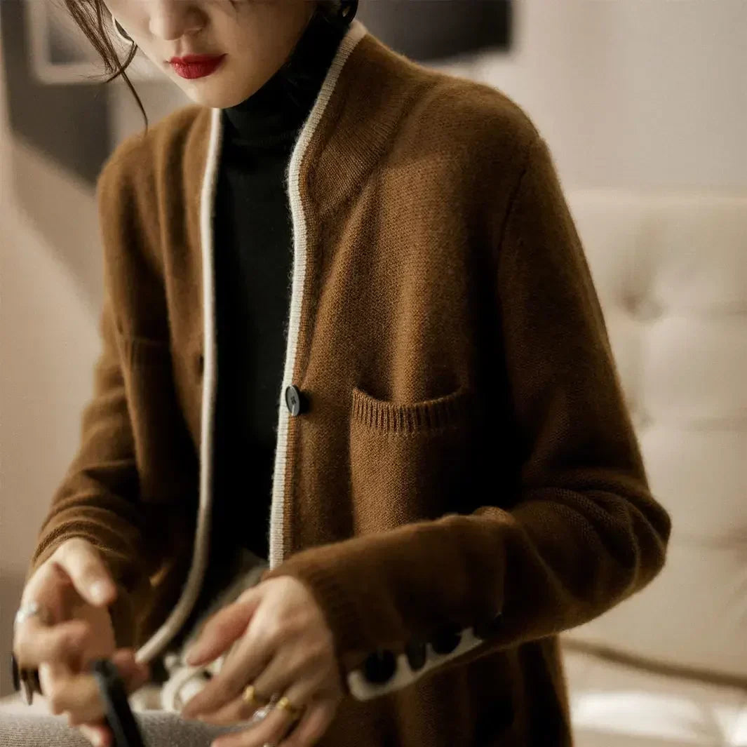Isabeau | Refined Pocket Button Cardigan