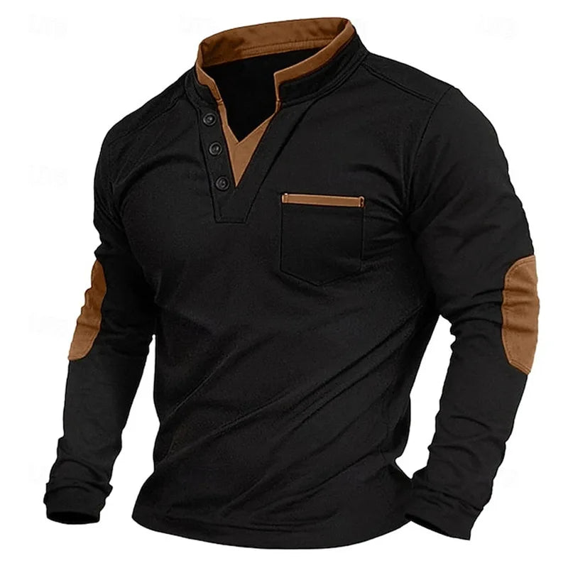 Corbin | Casual Long Sleeve Henley Shirt