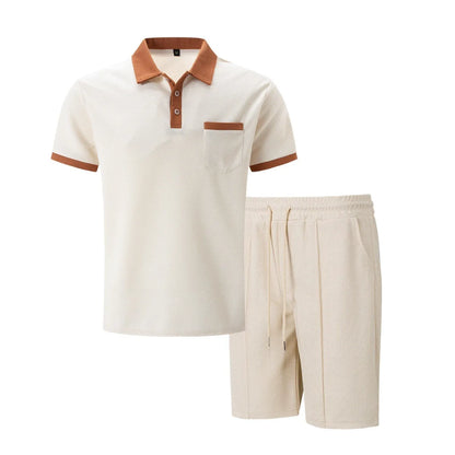 Ryland | Contrast Trim Polo Shorts Set
