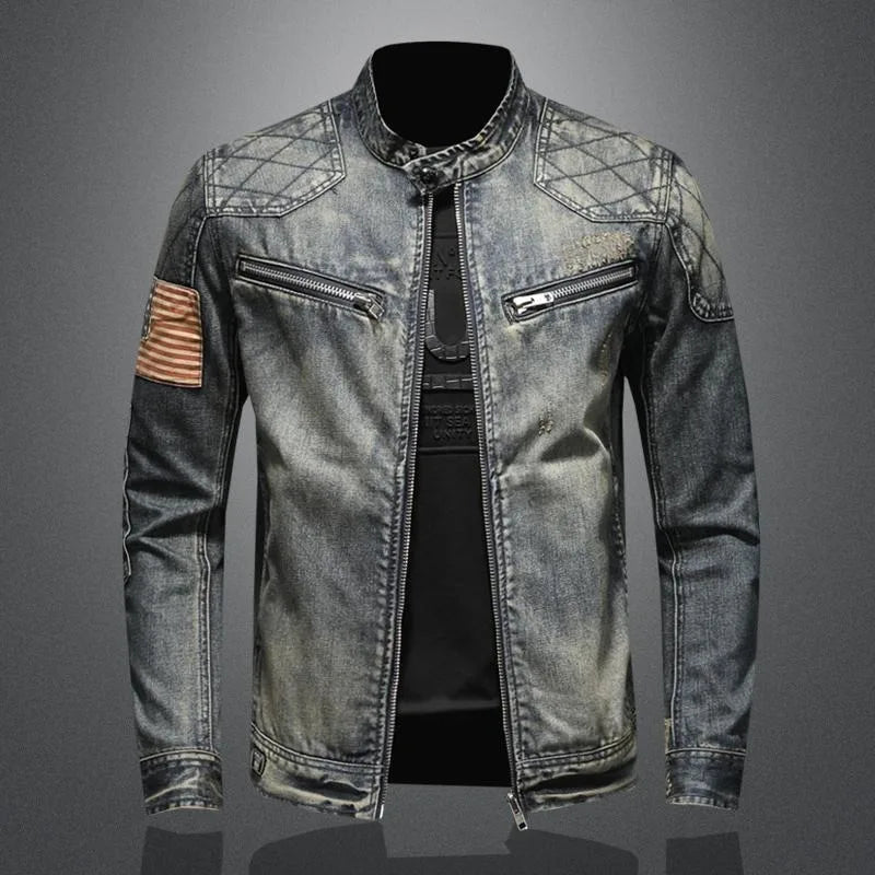 Zyvarek | Vintage Moto Denim Jacket
