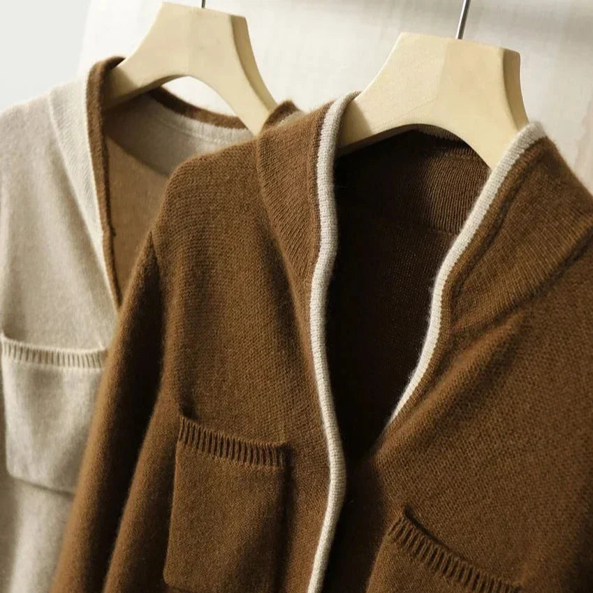 Isabeau | Refined Pocket Button Cardigan