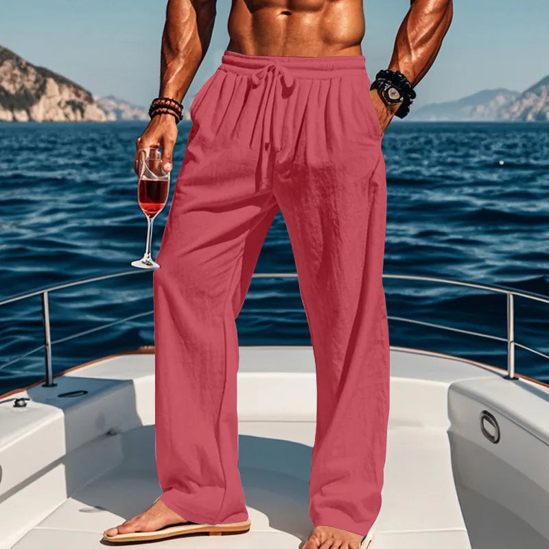 Caspian | Drawstring Relaxed Linen Trousers