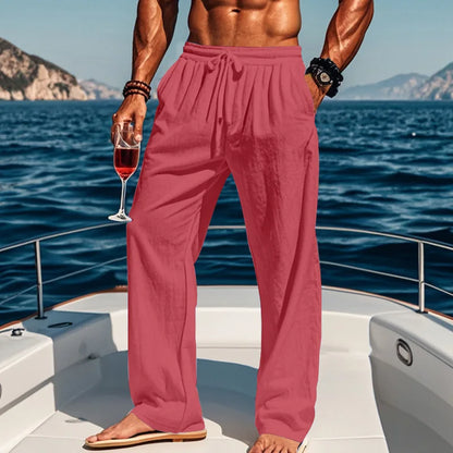 Caspian | Drawstring Relaxed Linen Trousers