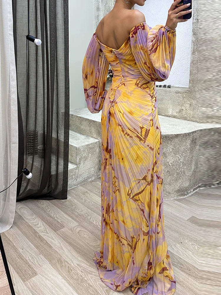 Zafrielle | Ruched Crystal Detail Maxi Dress