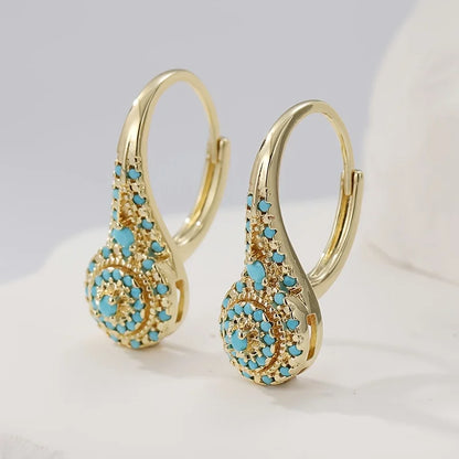 Rosalba | Boho Turquoise Drop Earrings