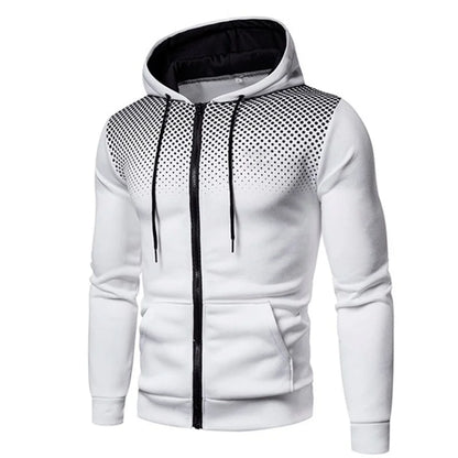 Xavero | Gradient Print Zip Up Hoodie