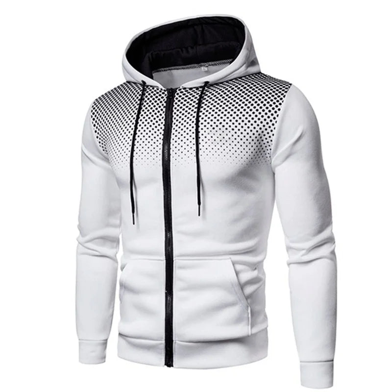 Xavero | Gradient Print Zip Up Hoodie