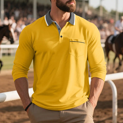 Kendrix | Long Sleeve Pocket Polo Shirt