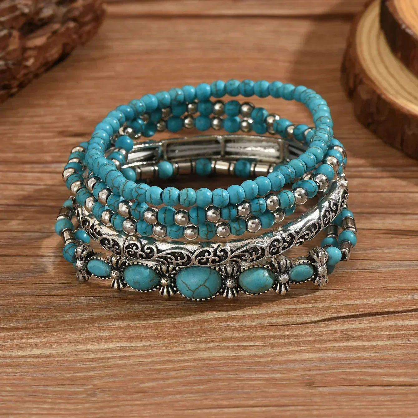 Mirevra | Western Style Stone Bracelet Stack