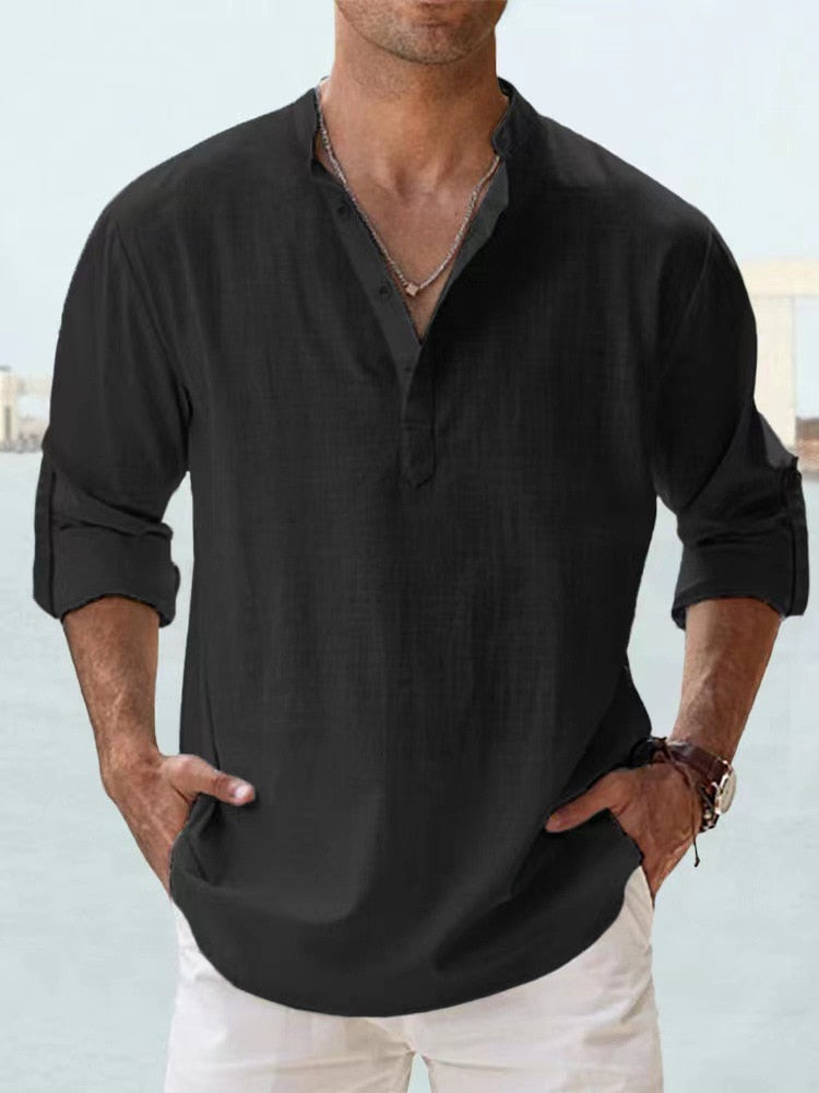 Bexford | Relaxed Grandad Collar Shirt