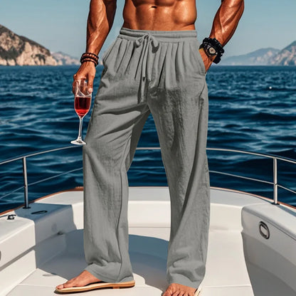 Caspian | Drawstring Relaxed Linen Trousers