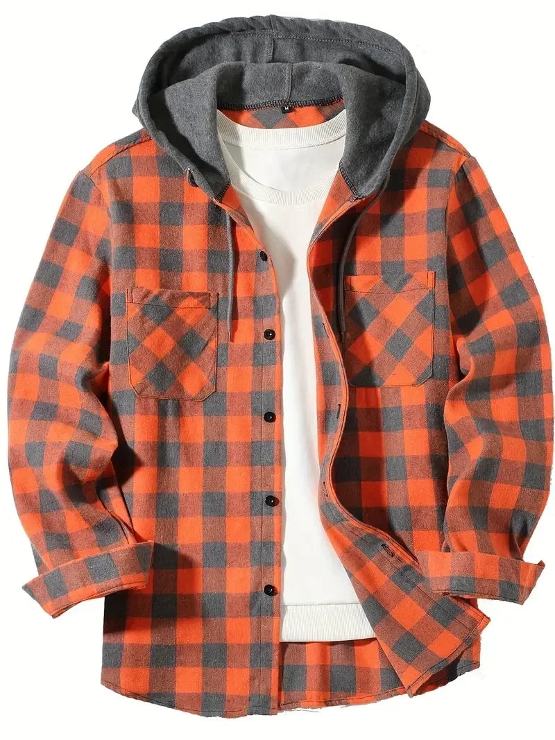 Perrick | Plaid Hooded Casual Jacket