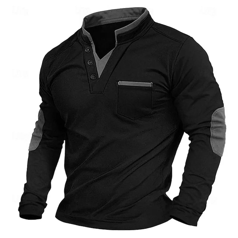 Corbin | Casual Long Sleeve Henley Shirt