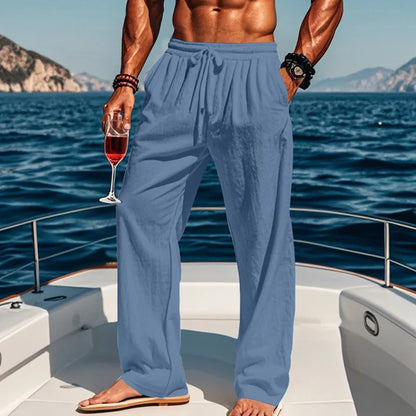 Caspian | Drawstring Relaxed Linen Trousers