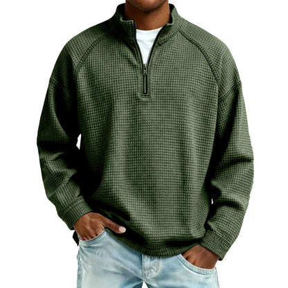 Dexter | Textured Half Zip Sweater