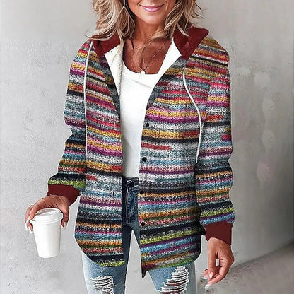 Honelle | Relaxed Plaid Hooded Shirt Jacket