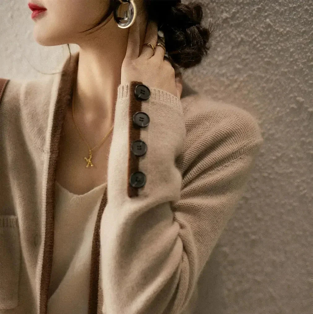 Isabeau | Refined Pocket Button Cardigan