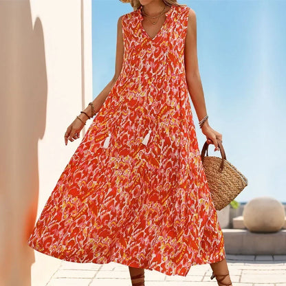 Perdita | Vibrant Sleeveless Summer Maxi Dress