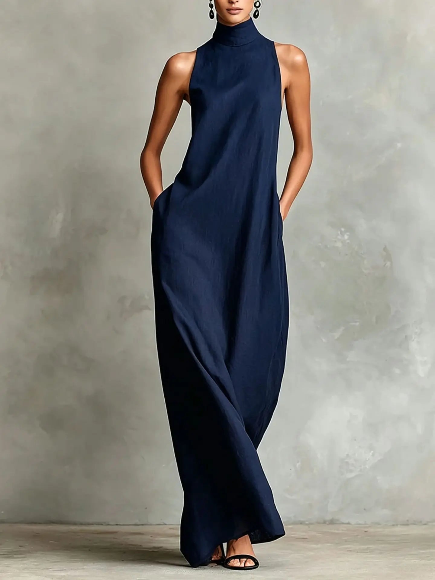Jessenia | Minimalist Pocket Maxi Dress