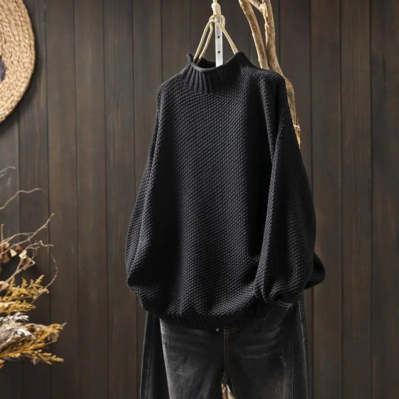Sereia | Soft Mock Neck Knit Sweater