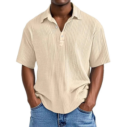 Fletcher | Textured Polo Collar Shirt