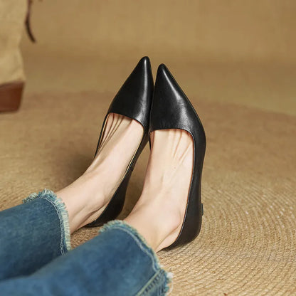 Adalyn | Elegant Pointed Toe Kitten Heels