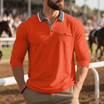 Kendrix | Long Sleeve Pocket Polo Shirt
