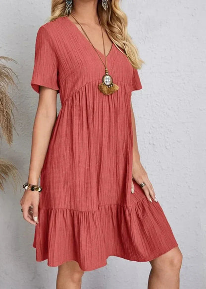 Fiorenza | Textured Babydoll Mini Dress