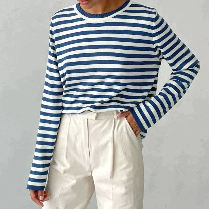 Orlaith | Casual Striped Long Sleeve Sweater
