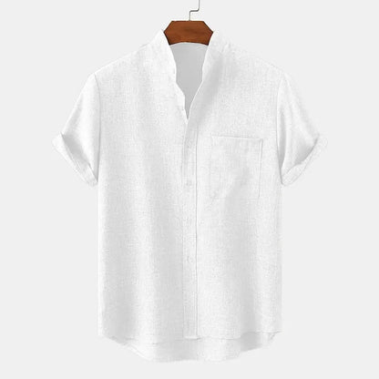 Graham | Short Sleeve Mandarin Collar Shirt