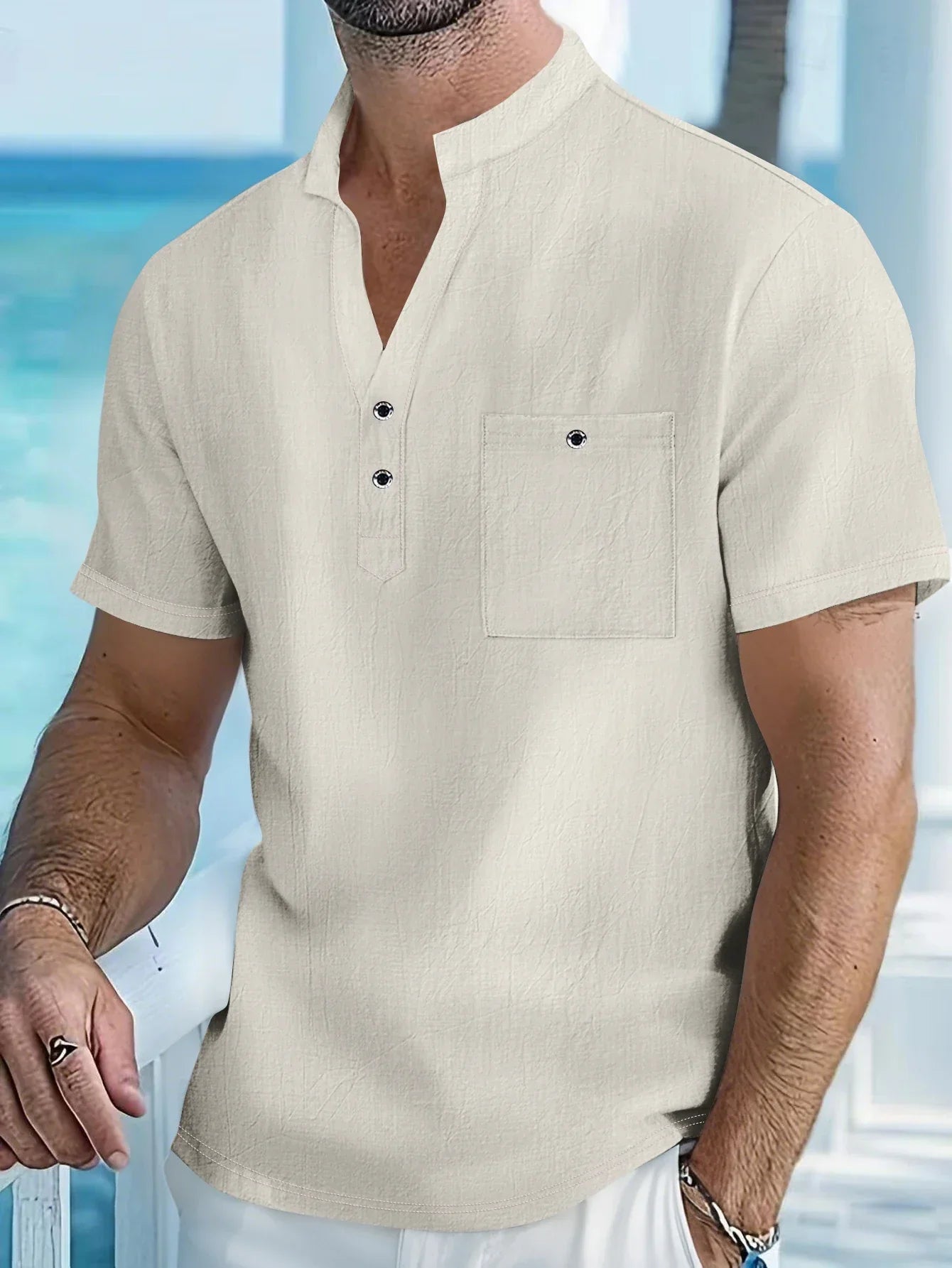 Gareth | Modern Mandarin Neck Shirt