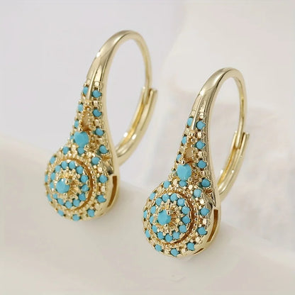 Rosalba | Boho Turquoise Drop Earrings