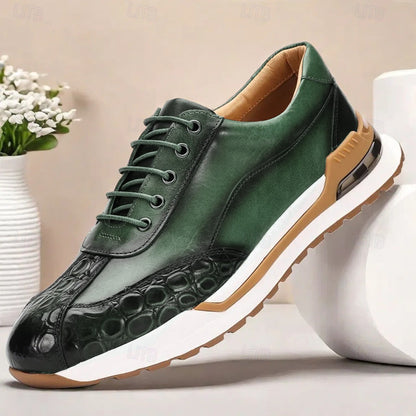 Zorvex | Croc Texture Casual Sneakers