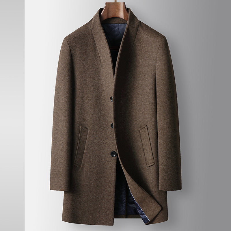 Kerrick | Tailored Stand Collar Long Coat