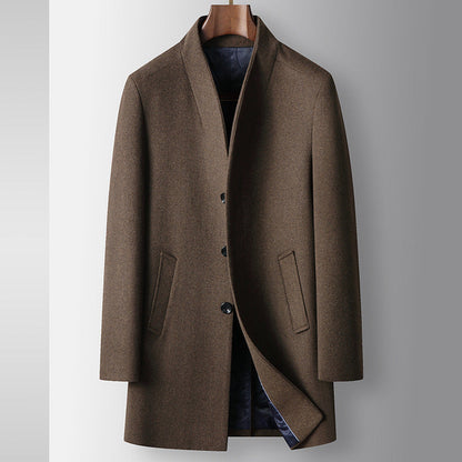 Kerrick | Tailored Stand Collar Long Coat