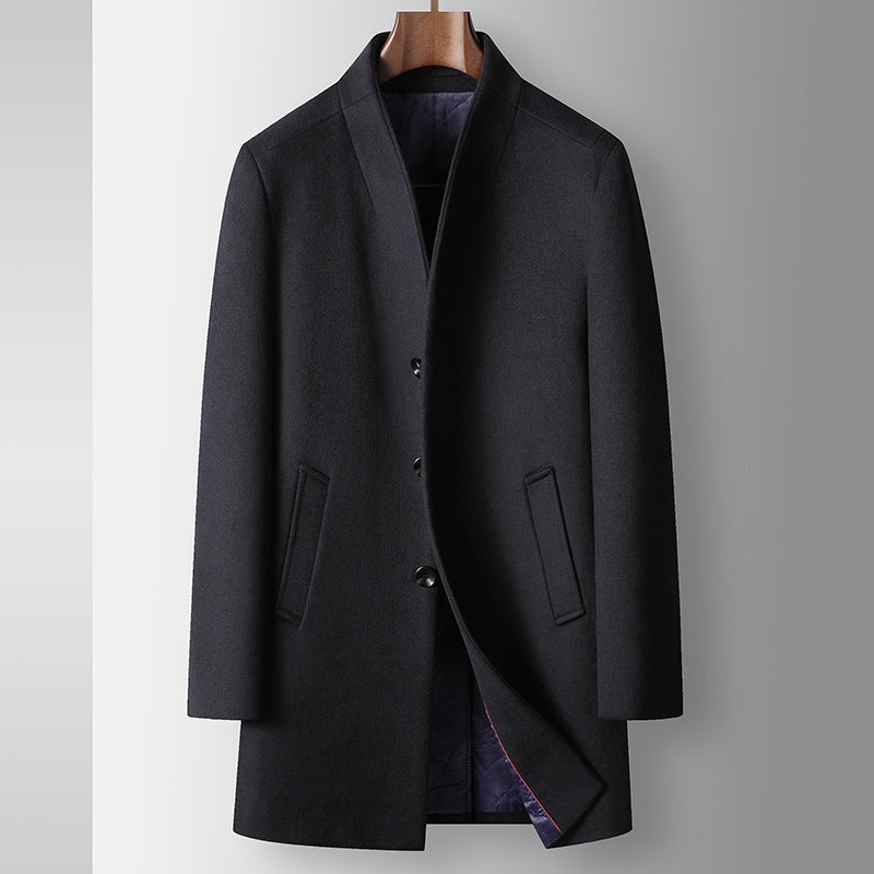 Kerrick | Tailored Stand Collar Long Coat
